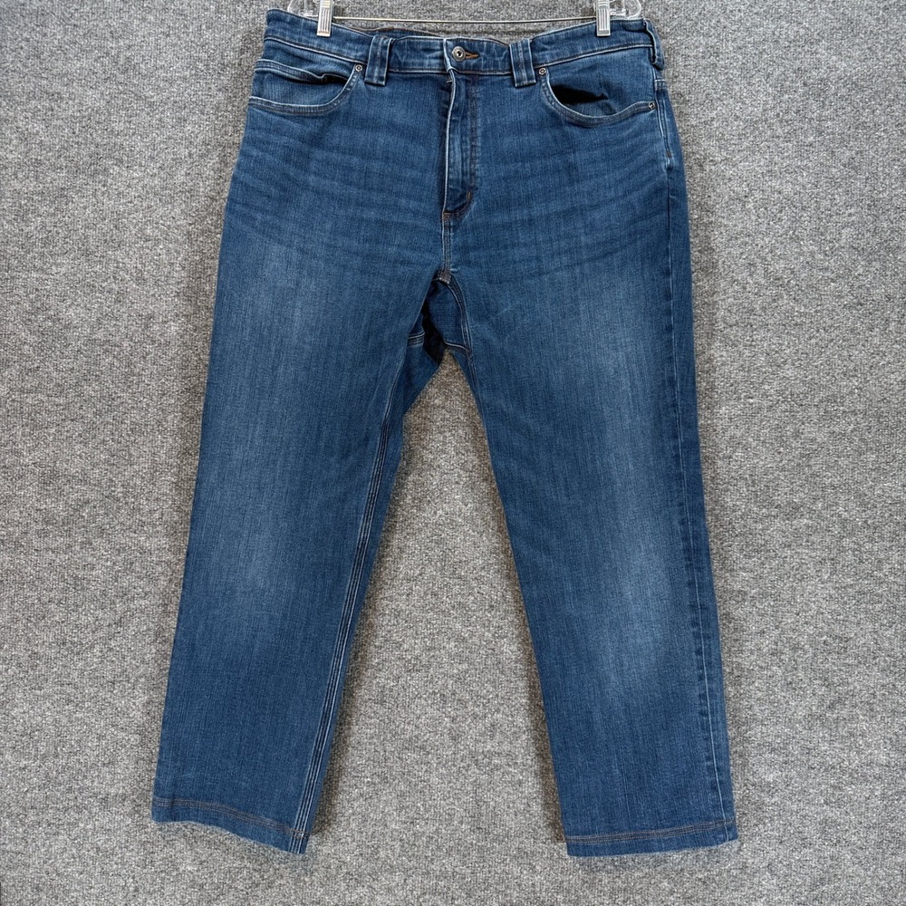 Duluth Ballroom Double Flex Jeans Men 38x27 Blue Stretch Workwear Denim Pants